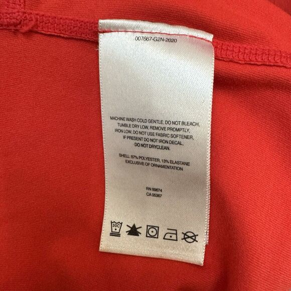 Mountain Hardwear 1/4 Zip Top Womens Large Fitted Red Lightweight Mock Neck Gorp - Picture 4 of 7